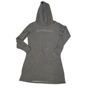 Calvin Klein Gray Hoodie Dress